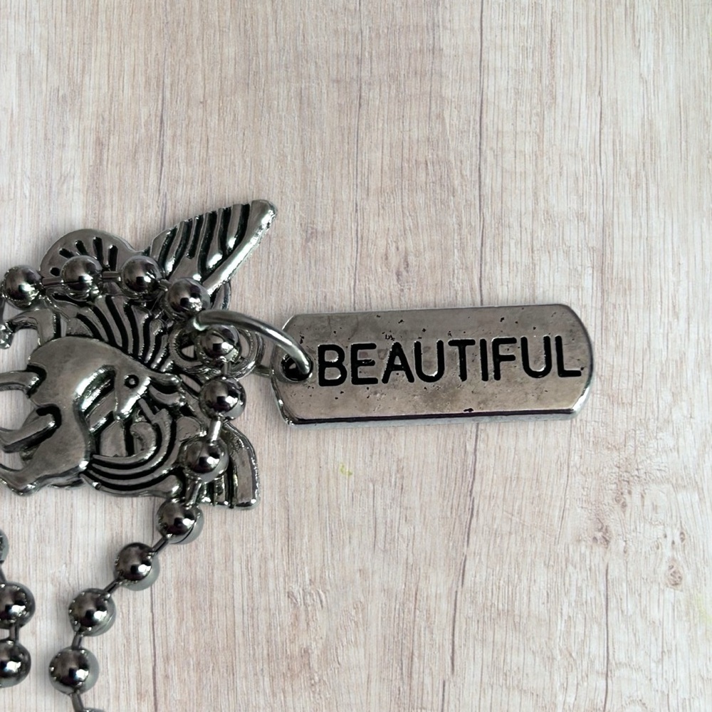 Hand Crafted Necklace BEAUTIFUL Dog Tag Charms Horse Butterfly Tibetan Pendant - Picture 4 of 6